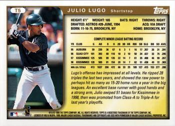 1999 Topps Traded and Rookies #T5 Julio Lugo Back