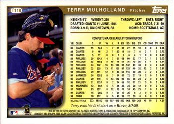 1999 Topps Traded and Rookies #T118 Terry Mulholland Back