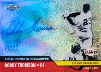 2002 Finest - Moments Autographs #FMA-BT Bobby Thomson  Front