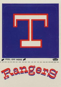 1981 Fleer Baseball Stickers #NNO Texas Rangers Monogram Front
