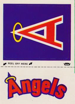1981 Fleer Baseball Stickers #NNO California Angels Monogram Front