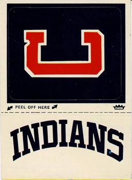1981 Fleer Baseball Stickers #NNO Cleveland Indians Monogram Front