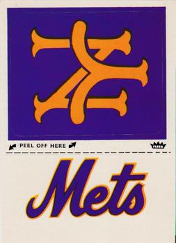 1981 Fleer Baseball Stickers #NNO New York Mets Monogram Front
