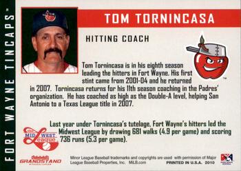 2010 Grandstand Fort Wayne TinCaps #NNO Tom Tornincasa Back