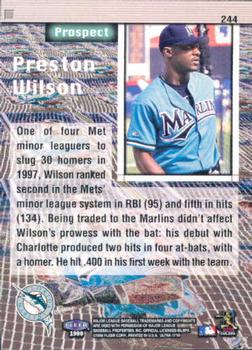 1999 Ultra #244 Preston Wilson Back