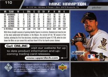 1999 Upper Deck #110 Mike Hampton Back
