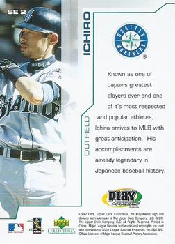 2001 Upper Deck Collectibles MLB PlayMakers Special Edition Ichiro #SE2 Ichiro Back