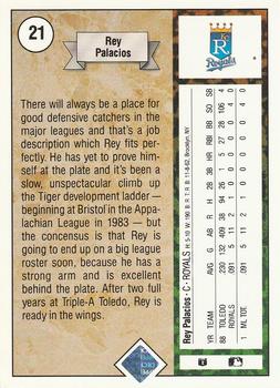 1989 Upper Deck #21 Rey Palacios Back