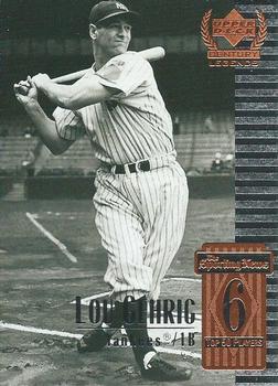 1999 Upper Deck Century Legends #6 Lou Gehrig Front
