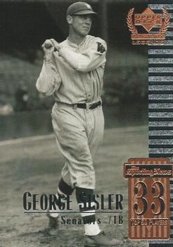 1999 Upper Deck Century Legends #33 George Sisler Front