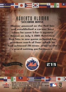 2002 Fleer Box Score - First Edition #213 Roberto Alomar Back