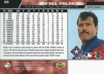 1999 Upper Deck Encore #88 Rafael Palmeiro Back