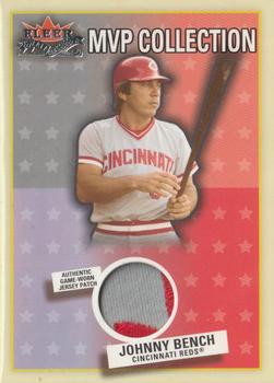 2002 Fleer Fall Classic - MVP Collection Game Used Patch #JB Johnny Bench Front