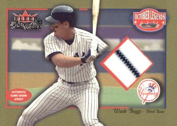 2002 Fleer Fall Classic - October Legends Game Used #NNO Wade Boggs Front
