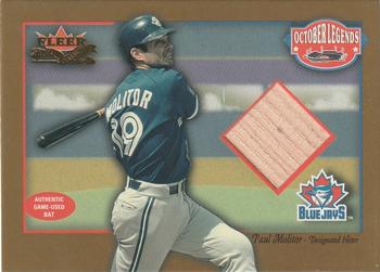 2002 Fleer Fall Classic - October Legends Game Used Gold #NNO Paul Molitor Front