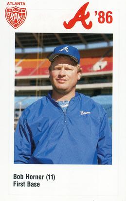1986 Atlanta Braves Police #NNO Bob Horner Front