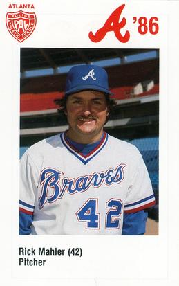 1986 Atlanta Braves Police #NNO Rick Mahler Front