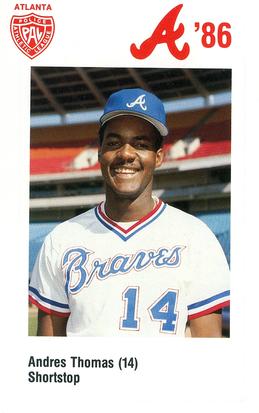 1986 Atlanta Braves Police #NNO Andres Thomas Front