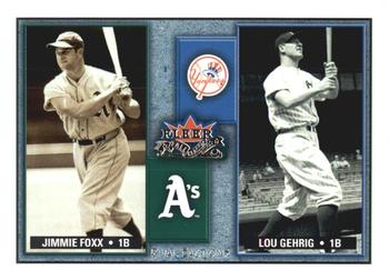 2002 Fleer Fall Classic - Rival Factions #3 RF Jimmie Foxx / Lou Gehrig Front