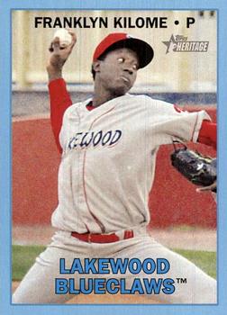 2016 Topps Heritage Minor League - Blue #9 Franklyn Kilome Front