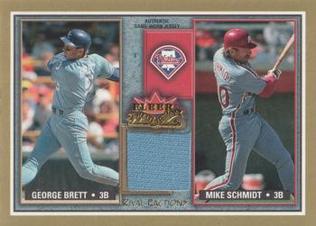 2002 Fleer Fall Classic - Rival Factions Game Used #RF GB-MS George Brett / Mike Schmidt Front