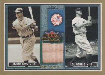 2002 Fleer Fall Classic - Rival Factions Game Used #RF JF-LG Jimmie Foxx / Lou Gehrig Front