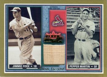 2002 Fleer Fall Classic - Rival Factions Game Used #RF JF-PM Jimmie Foxx / Pepper Martin Front