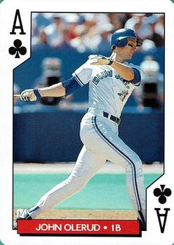1995 Bicycle Aces Toronto Blue Jays Playing Cards #A♣ John Olerud Front