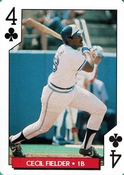 1995 Bicycle Aces Toronto Blue Jays Playing Cards #4♣ Cecil Fielder Front