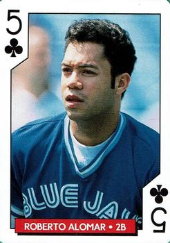 1995 Bicycle Aces Toronto Blue Jays Playing Cards #5♣ Roberto Alomar Front