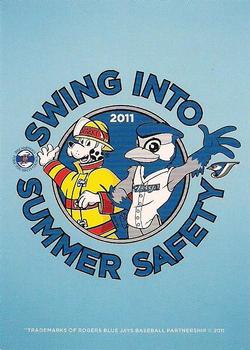 2011 Toronto Blue Jays Swing into Summer Safety #NNO Smoke Alarm Safety Front