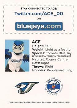 2011 Toronto Blue Jays Swing into Summer Safety #NNO Ace Back