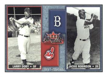 2002 Fleer Fall Classic - Rival Factions Retail #8 RF Larry Doby / Jackie Robinson  Front