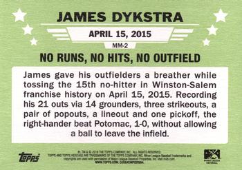 2016 Topps Heritage Minor League - Minor Miracles #MM-2 James Dykstra Back