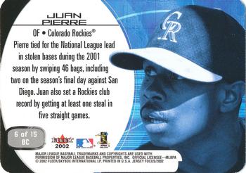2002 Fleer Focus Jersey Edition - Blue Chips #6BC Juan Pierre  Back