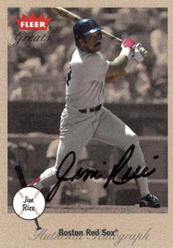 2002 Fleer Greats of the Game - Autographs #NNO Jim Rice Front