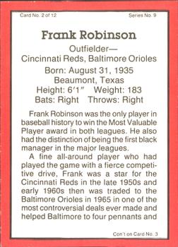 1983 ASA The Frank Robinson Story - Autographed Red Border #2 Frank Robinson Back