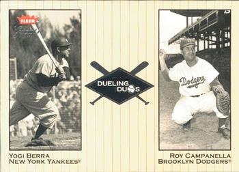2002 Fleer Greats of the Game - Dueling Duos #2 DD Yogi Berra / Roy Campanella Front