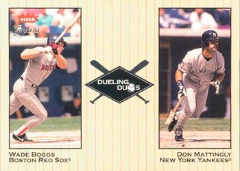 2002 Fleer Greats of the Game - Dueling Duos #8 DD Wade Boggs / Don Mattingly  Front