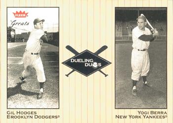 2002 Fleer Greats of the Game - Dueling Duos #13 DD Gil Hodges / Yogi Berra Front