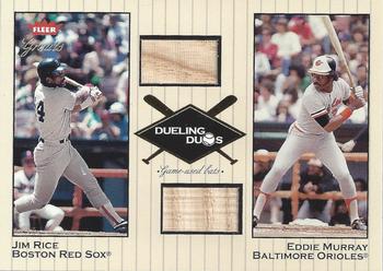 2002 Fleer Greats of the Game - Dueling Duos Game Used Double #NNO Eddie Murray / Jim Rice  Front