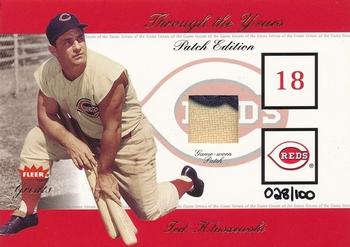 2002 Fleer Greats of the Game - Through the Years Level 1 Patch #NNO Ted Kluszewski Front
