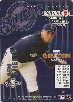 2001 MLB Showdown Pennant Run - Gen Con Promos #087 Ben Sheets Front