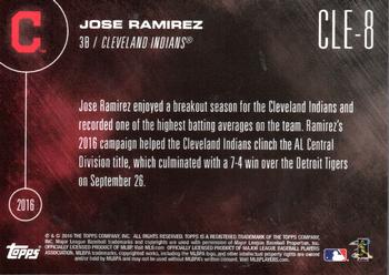 2016 Topps Now Postseason Cleveland Indians #CLE-8 Jose Ramirez Back