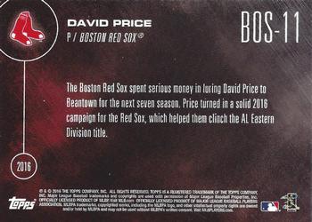 2016 Topps Now Postseason Boston Red Sox #BOS-11 David Price Back