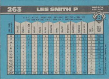1990 Bowman #263 Lee Smith Back