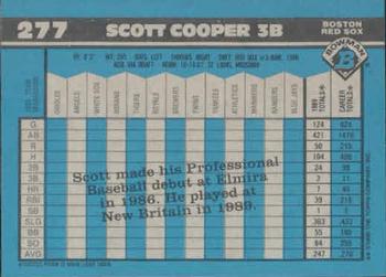 1990 Bowman #277 Scott Cooper Back