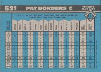 1990 Bowman #521 Pat Borders Back