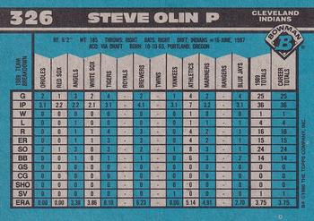 1990 Bowman #326 Steve Olin Back