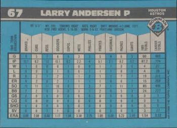 1990 Bowman #67 Larry Andersen Back